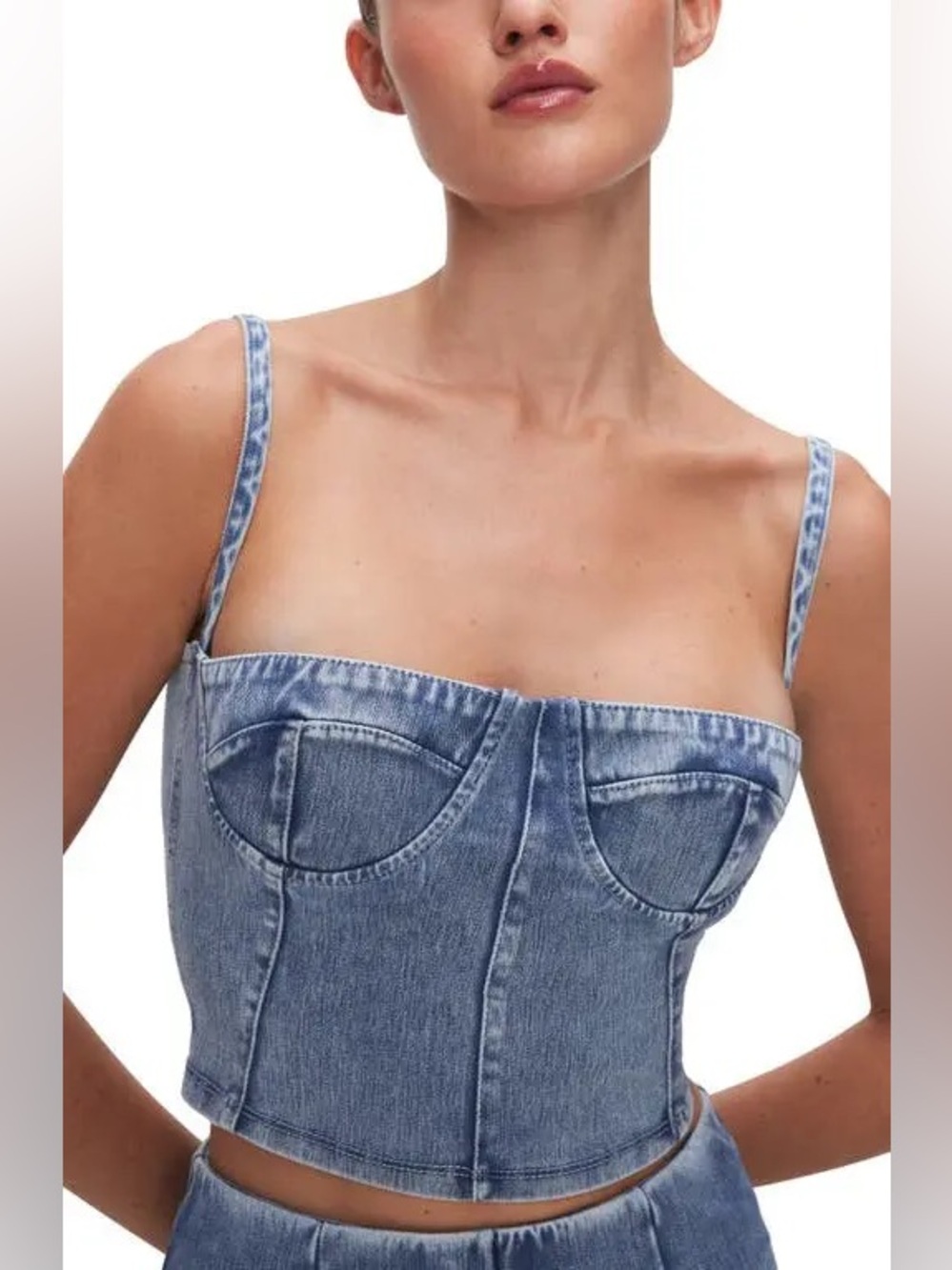 Good American Sculpt Bustier Crop Top - Size 2XL
